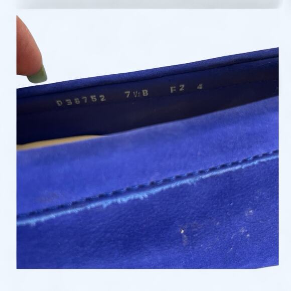 Cole Haan Cobalt Blue Suede Driving Loafers Women's Size 7.5 - Picture 8 of 9